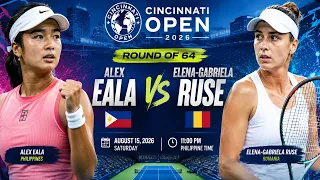 LIVE ALEX EALA vs ELENA-GABRIELA RUSE Round of 64 Cincinnati Open 2026 Tennis Watchalong