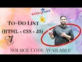 To-do List using HTML CSS and JS with source code