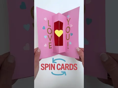 EASY SPIN CARDS (using dental floss!) 💞 #mothersday #shorts #crafts