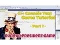 C Console Text Game Tutorial - Run for President Part 1 Game Introduction and Opponent