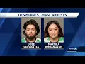 Police 2 charged after early morning pursuit in Des Moines