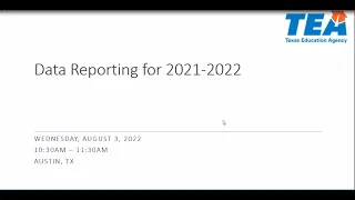 2021-22 ASEP Reporting Webinar