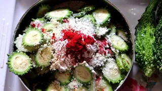 supper crispy bitter ground chips odia kalara recipe crispy bitter gourd