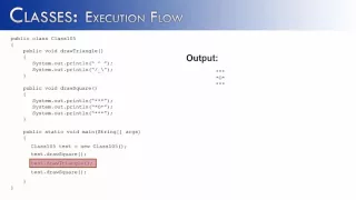 Classes Part 5 Execution Flow Java