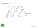 1st Grade Math Addition - Open Number Line Multiples of 10 NO