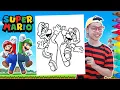 Coloring Mario Luigi Super Mario Bros Coloring Page World of Colors