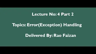 Visual Basic Tutorial Error Exception Handling with examples lecture 4 part 2