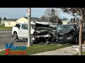 Vehicle pursuit ends in head on collision Visalia Ca