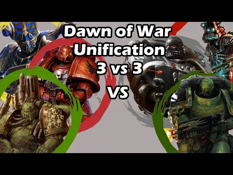 Download MP3 Dawn of War Unification: 3 vs 3 Raven Guard, Salamanders, Ad Mech vs Blood Angels, Death Guard, TS