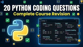 20 Python Coding Practice Questions Complete Python Revision for Beginners