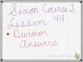 Saxon course 2 Lesson 44