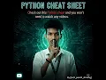 Python-Cheatsheet ONE SHOT PYTHON SIMPLE