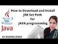 How to Download and Install JDK Set Path for Java programming in Hindi