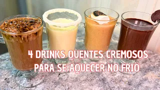 4 BEBIDAS FÁCEIS E CREMOSAS PARA TOMAR NO INVERNO E DIA DAS CRIANÇAS!!!!!