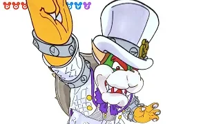 Speed Drawing Super Mario Odyssey Bowser Drawing Coloring Pages s for Kids