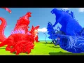 Download Lagu Red Shin Godzilla Team vs Blue Godzilla Team - Animal Revolt Battle Simulator