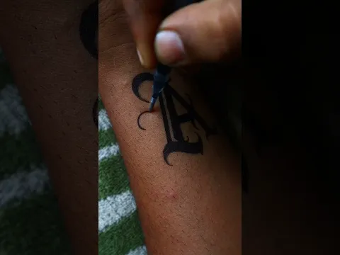 Perfect Initial Tattoo for the Letter A 💯🔥 #tattoo #tattoofun #tattoofun