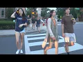 Princeton NJ Busy Nassau Street Ice Cream Shops Evening Walk