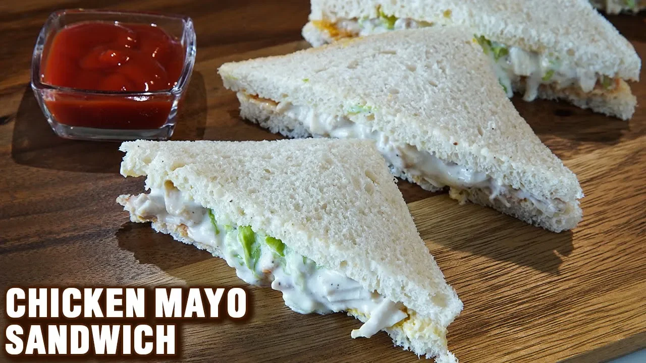 Chicken Mayo Sandwich   How To Make Chicken Sandwich   Chicken Mayonnaise Sandwich Recipe   Smita