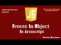 JavaScript Object freeze JavaScript Tutorial JavaScript Course JS JavaScript