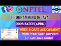 Programming In Java Week 8 Answers 2025 April NPTEL SWAYAM 2025