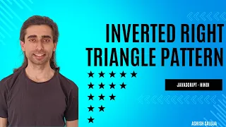 Inverted Right Triangle Star Pattern in JavaScript Pattern Printing Series