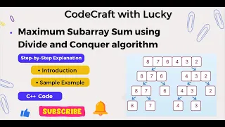 Maximum Subarray Sum using Divide and Conquer Algorithm Step-by-Step Explanation Sample Example