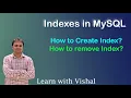 Indexes in MySQL Index Create Index Drop Index MySQL Learn with Vishal