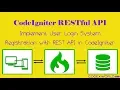 User Login and Registration with CodeIgniter REST API