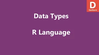R Programming Basic Data Types
