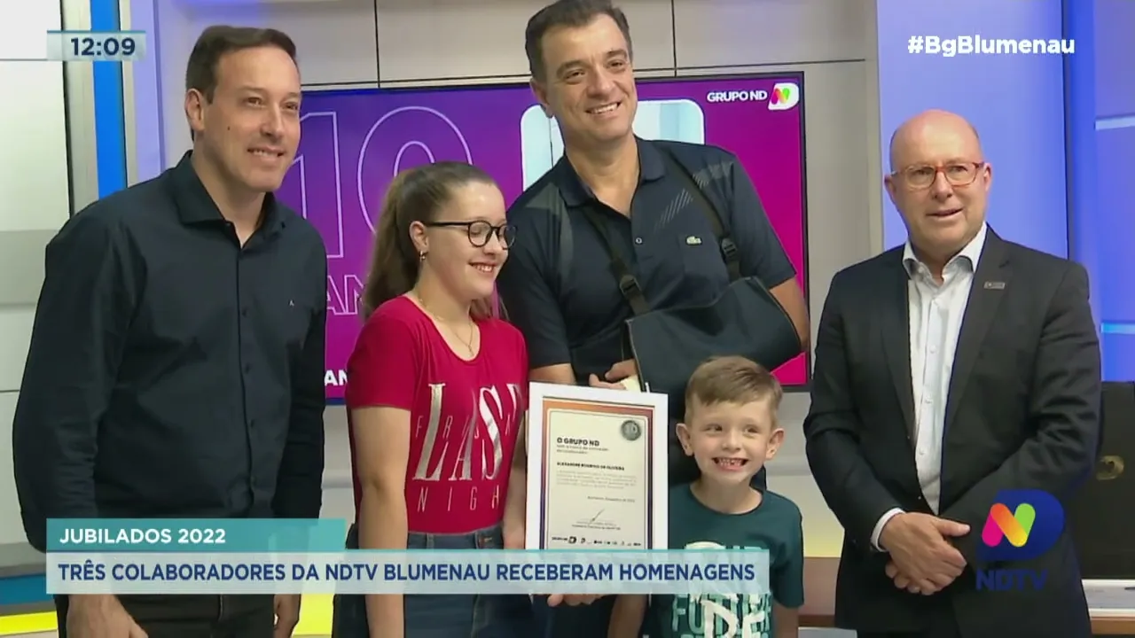Colaboradores da NDTV Blumenau são jubilados