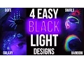 4 Super EASY Blacklight UV Face Paint Designs Tutorial