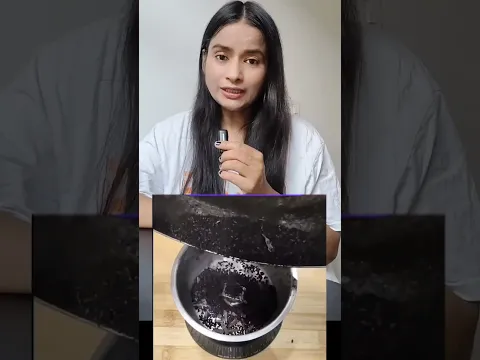 💯✅natural hair dye 🌿 grey hair turn into black hair#ytshorts