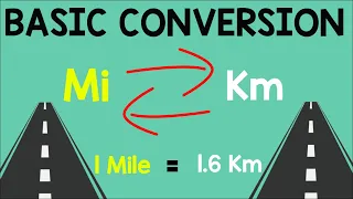 Converting Mile to Kilometer and Kilometer to Mile Animation