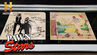 autographed elton john u0026 fleetwood mac albums season 21 pawn stars