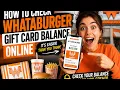 How to check Whataburger gift card balance online