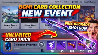  card collection new free event in bgmi get free upgrade shotgun how to get unlimited card
