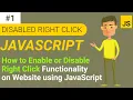 How to Enable or Disable Right Click Functionality on Website using JavaScript