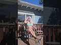 Fun crossdresser bikini day in back yard