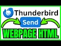 How To SEND WEBPAGE HTML Emails Using Mozilla Thunderbird QUICK EASY 2026