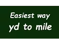 Convert Yard to Mile - Formula Example Solution