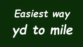 Convert Yard to Mile - Formula Example Solution