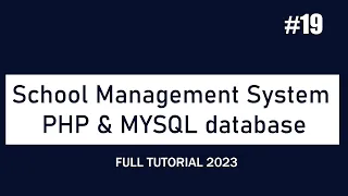 How to Make School Management System Using PHP MYSQL database Part 19
