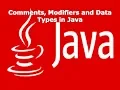 Selenium Class 7 Comments Modifiers and Data Types in Java