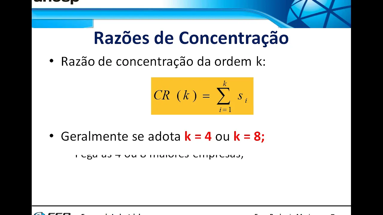 1) Economia industrial - Concentração industrial