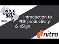 Introduction to PDF productivity eSign
