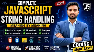 JavaScript String Handling Complete Tutorial in Hindi trim slice indexOf replace