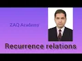 Lecture 12 Recurrence Relation