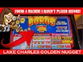 BONUS SIZZLING SEVENS SLOT MACHINE - NEW TO ME LAKE CHARLES GOLDEN NUGGET SLOT PLAY