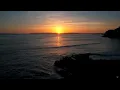 Lagu Coucher de soleil avec le bruit des vagues sur les rochers Finistère.